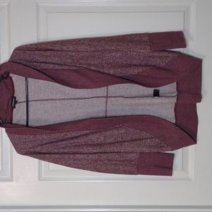 Inspired Hearts M/L Cardigan, Maroon, Heathered